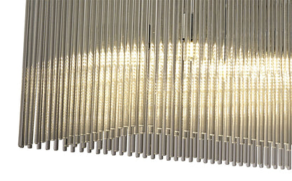 Diyas Zanthe  Linear 10 Light G9 Polished Chrome/Clear Glass Ceiling Pendant Light Fitting