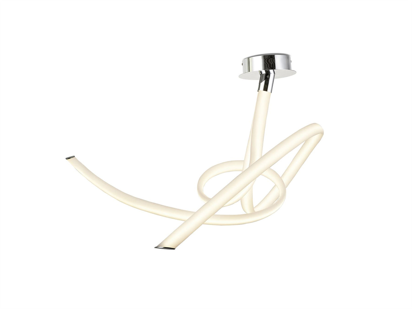 Mantra Armonia Semi Flush Medium Ribbons, 60W LED, 3000K, 4500lm, Polished Chrome/Frosted Acrylic, 3yrs Warranty Ceiling