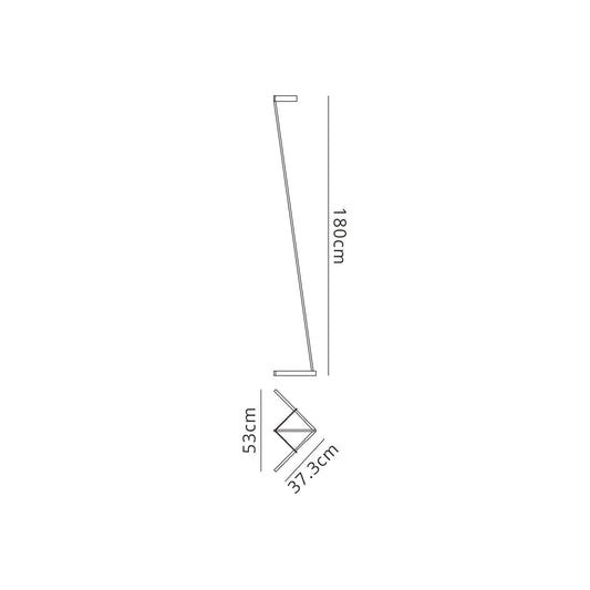 Mantra Vector Floor Lamp, 40W LED, 3000K, 3000lm, Dimmable, Sand Brown, 3yrs Warranty