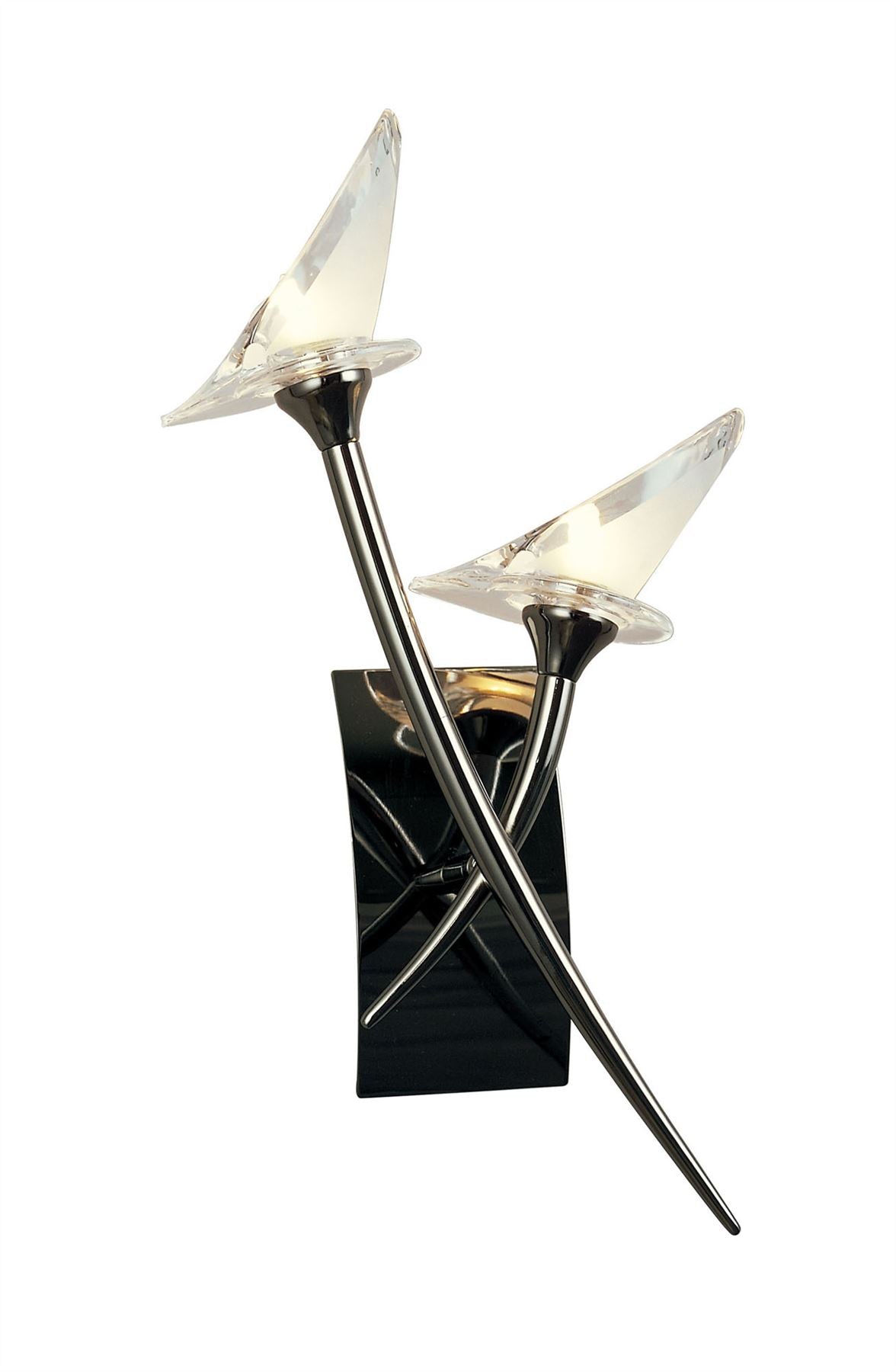 Mantra Flavia Wall Light Switched 2 Light G9, Black Chrome