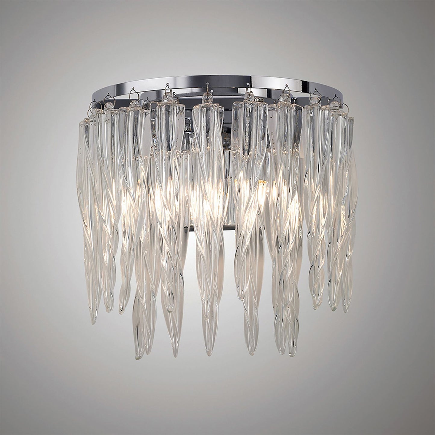 Diyas Tropez Wall Light 2 Light G9 Polished Chrome/Glass
