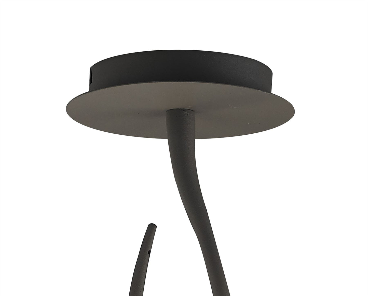 Mantra M3690 Lua Oval Semi Ceiling 2 Light E27, Ash Grey with Ash Grey Shade