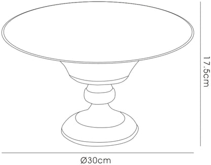 Diyas Home (DH) Trina Mosaic Platter Polished Chrome Mosaic