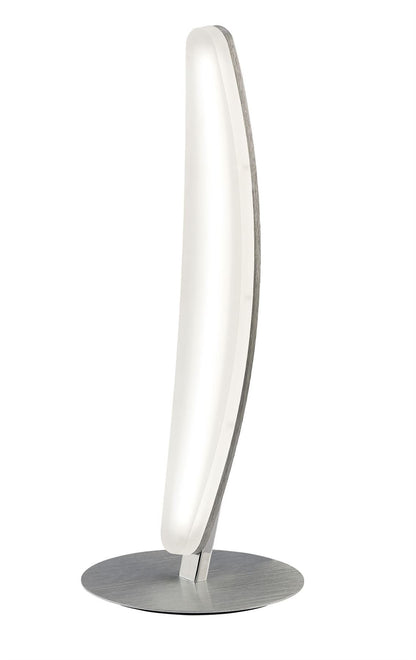 Mantra M4085 Hemisferic Table Lamp 6W LED 3000K, 540lm, Satin Aluminium/Frosted Acrylic, 3yrs Warranty