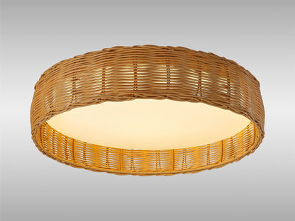 Mantra Kilimanjaro 54.5cm 50W LED Ceiling Light, CCT 2700/4000/5000K, 3800lm, Beige Rattan, 5yrs Warranty