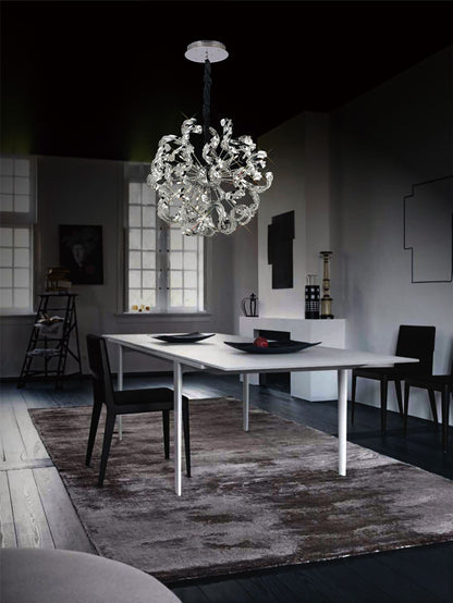 Diyas Esme 55cm  12 Light G4 Polished Chrome/Crystal, NOT LED/CFL Compatible Ceiling Pendant Light Fitting
