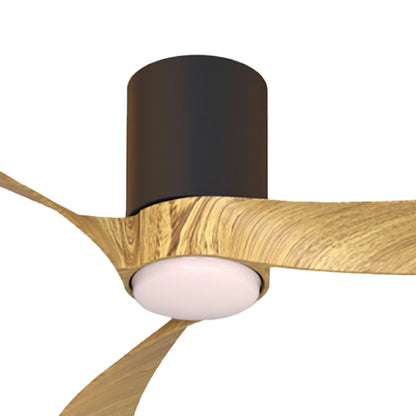 Nemo II L 1.3m 19W LED Dimmable Ceiling Light With Built-In 32W DC Fan, 3000-5000K Remote Control, 3800lm, Wood/Black, 5yrs Warranty