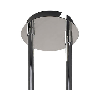 Mantra M1841 Ice Rectangular Telescopic Semi Flush Convertible 6 Light G9 ECO, Polished Chrome