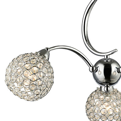 Diyas Escado 56cm Semi Flush 3 Light E14 Polished Chrome/Crystal