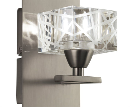 Mantra Zen SN Zen Wall Light Switched 1 Light G9, Satin Nickel