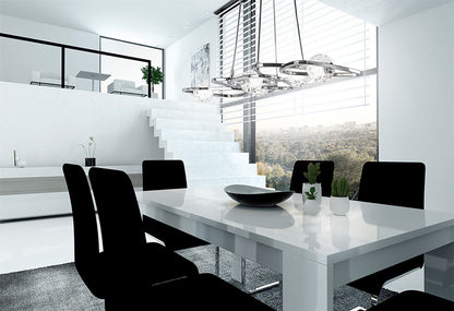 Mantra M5012 Lux Linear Pendant 5 Light G9 Line, Polished Chrome