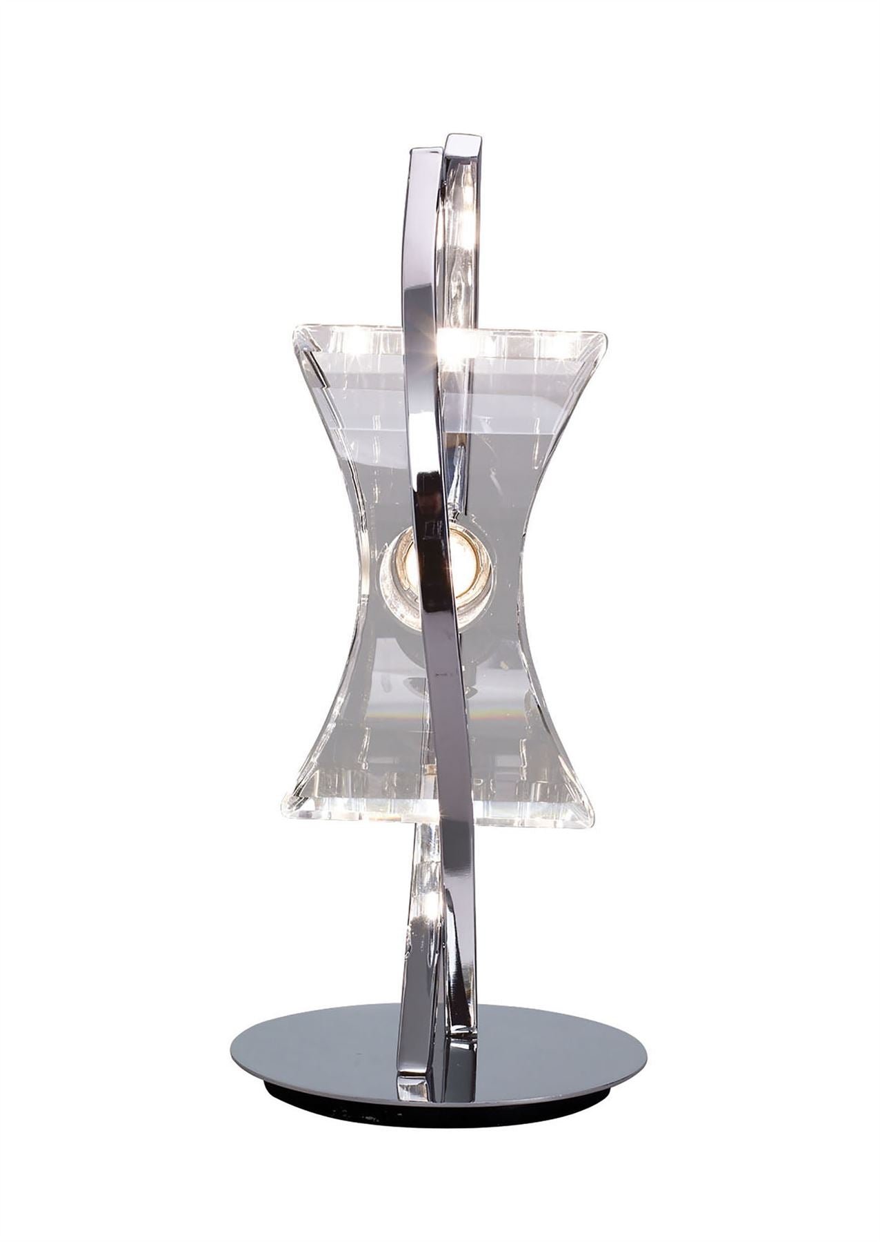 Mantra M0895 Kromo Table Lamp 1 Light G9 Looped Frame, Polished Chrome
