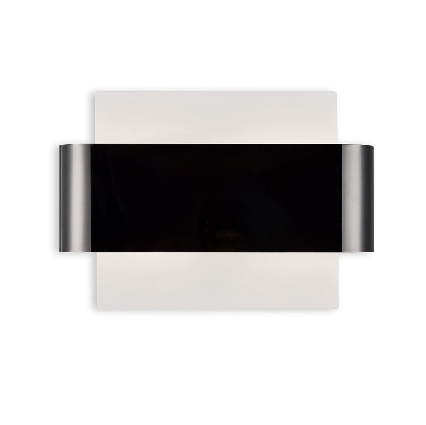 Deco Damo 2 Light G9 Flush Ceiling Light, White Base with Black Chrome Centre Band