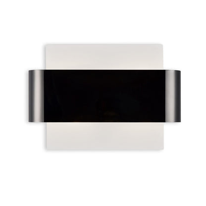 Deco Damo 2 Light G9 Flush Ceiling Light, White Base with Black Chrome Centre Band
