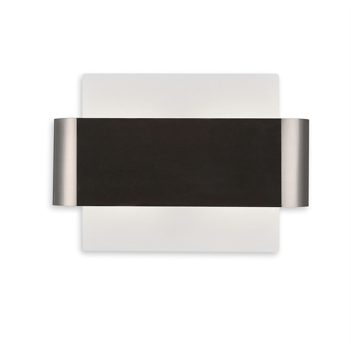 Deco Damo 2 Light G9 Flush Ceiling Light, White Base with Satin Nickel Centre Band