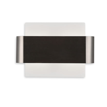 Deco Damo 2 Light G9 Flush Ceiling Light, White Base with Satin Nickel Centre Band