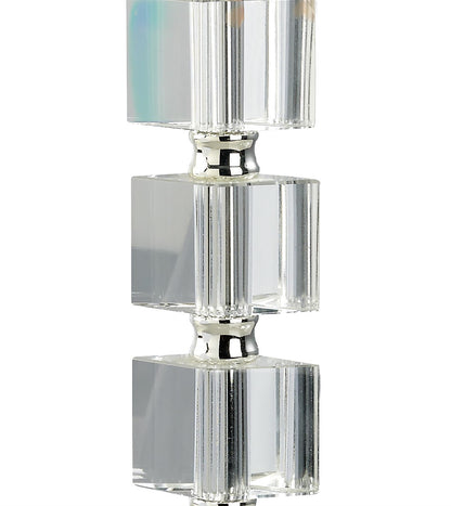 Diyas Alina Crystal Table Lamp WITHOUT SHADE 1 Light E27 Silver Finish
