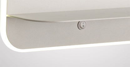 Mantra Fusion Lanzarote Wall Light Shelf with USB Sockets, 18W LED, 3000K, 1400lm, Matt White, 3yrs Warranty