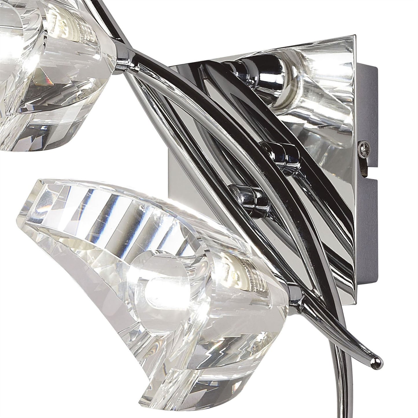 Mantra Eclipse Wall Light Switched 2 Light G9, Polished Chrome