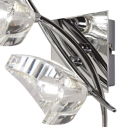 Mantra Eclipse Wall Light Switched 2 Light G9, Polished Chrome
