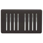 Trendi Artistic Modern Glossy 8 Gang 2 Way Rocker  Double Plate Tactile Light Switch Dark Brown