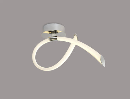 Mantra Armonia Semi Flush Small Loop, 18W LED, 3000K, 1350lm, Polished Chrome/Frosted Acrylic, 3yrs Warranty Ceiling