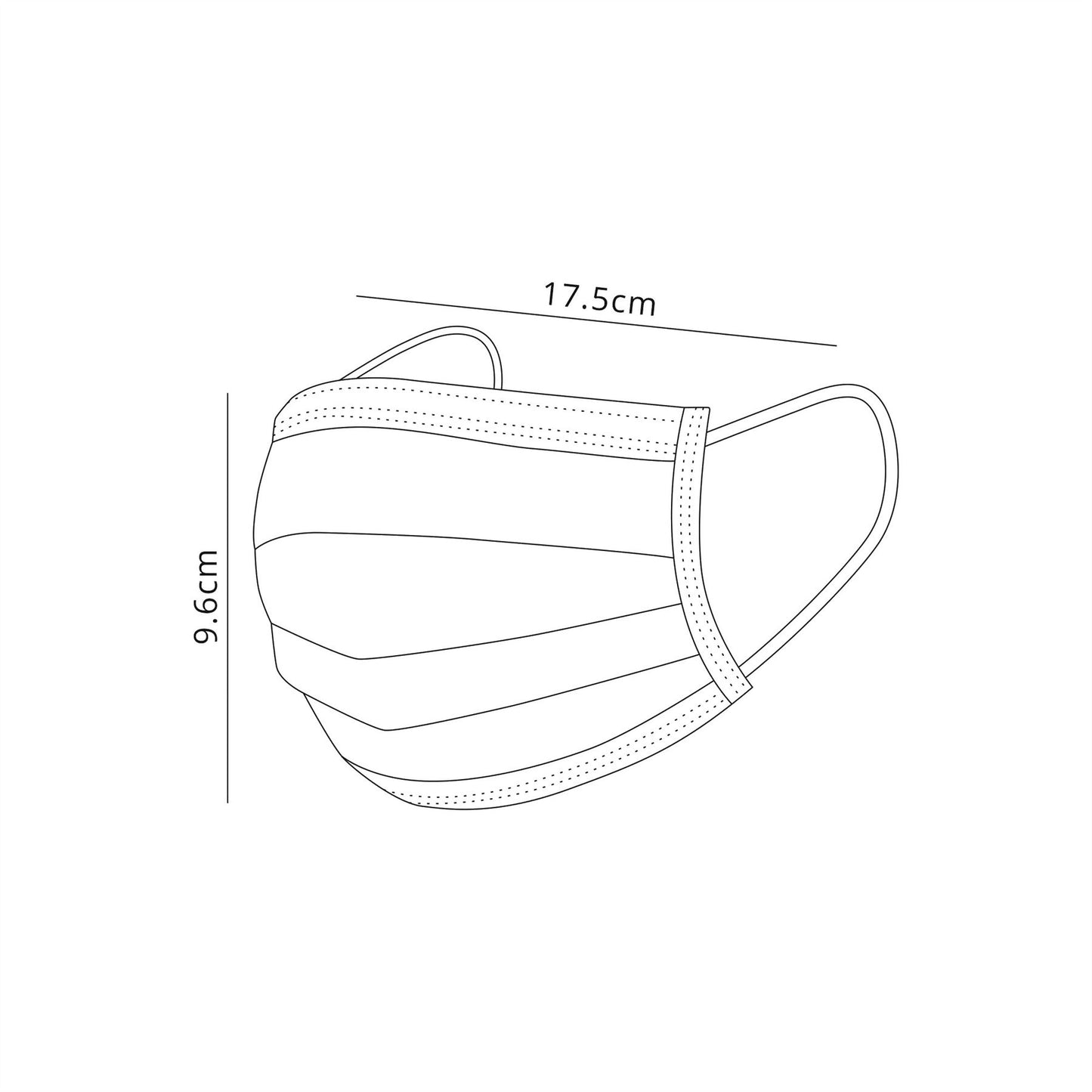 Deco Additions Disposable Basic Mask, (Pack 50) High Standard PP Non-Woven Fabrics, Filtering Effects Of Raw Materials =95%, Breathable and Comfortable.