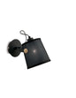 Mantra M4925 Nordica Wall Light with Black Shade 1 Light E27, Matt Black/Beech with Black Shade