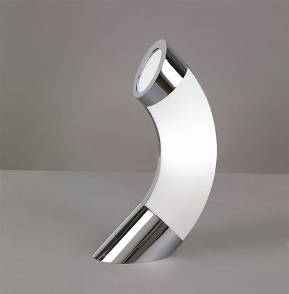 Mantra Guss GU10 Guss Table Lamp GU10 1 Light L1/SGU10, Polished Chrome/White Acrylic, CFL Lamps INCLUDED