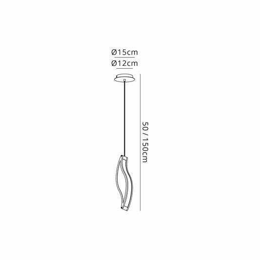 Mantra Sintesys 15cm Pendant E27 1 Light E27, Polished Chrome/White Acrylic, CFL Lamps INCLUDED