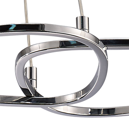 Mantra M5012 Lux Linear Pendant 5 Light G9 Line, Polished Chrome