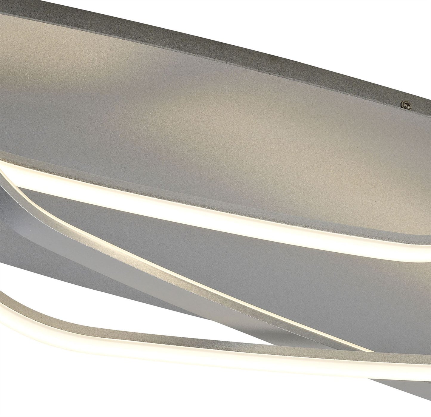 Mantra M5732 Papua Rectangular Flush LED Light 25W, 1900lm, 3000K Dimmable Polished Chrome/White Acrylic, 3yrs Warranty