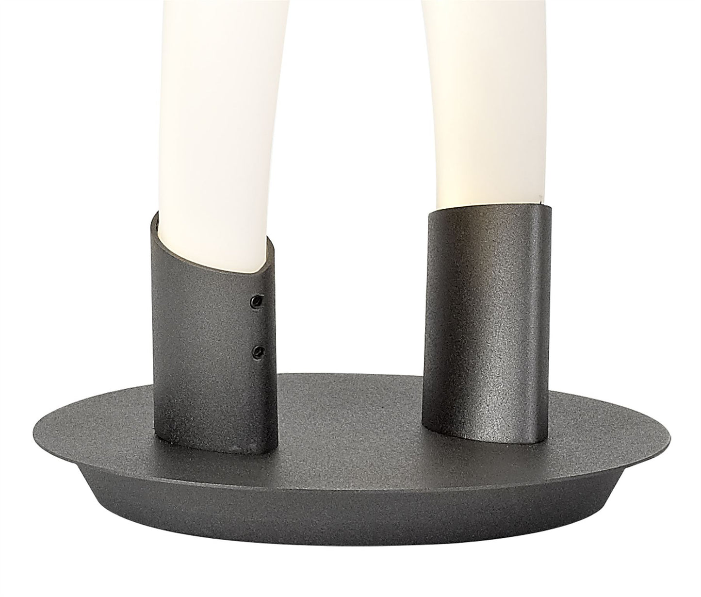 Mantra Armonia 2 Light Table Lamp, 18W LED, 3000K, 1350lm, Titanium/Frosted Acrylic, 3yrs Warranty