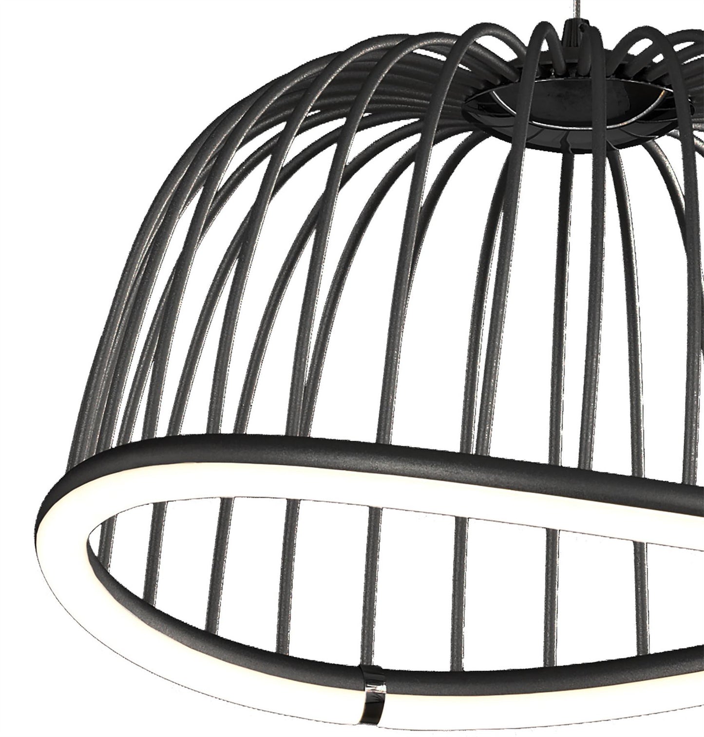 Mantra Celeste Pendant 41cm Round, 20W LED, 3000K, 1400lm, Black, 3yrs Warranty