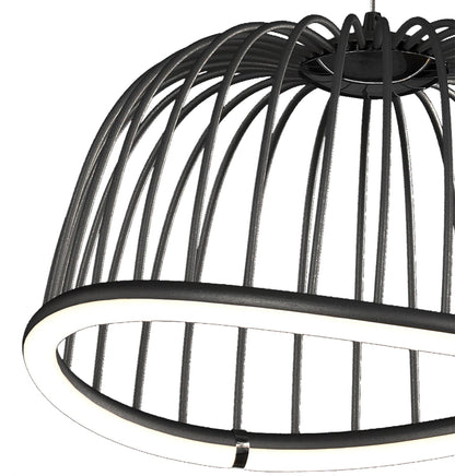 Mantra Celeste Pendant 41cm Round, 20W LED, 3000K, 1400lm, Black, 3yrs Warranty