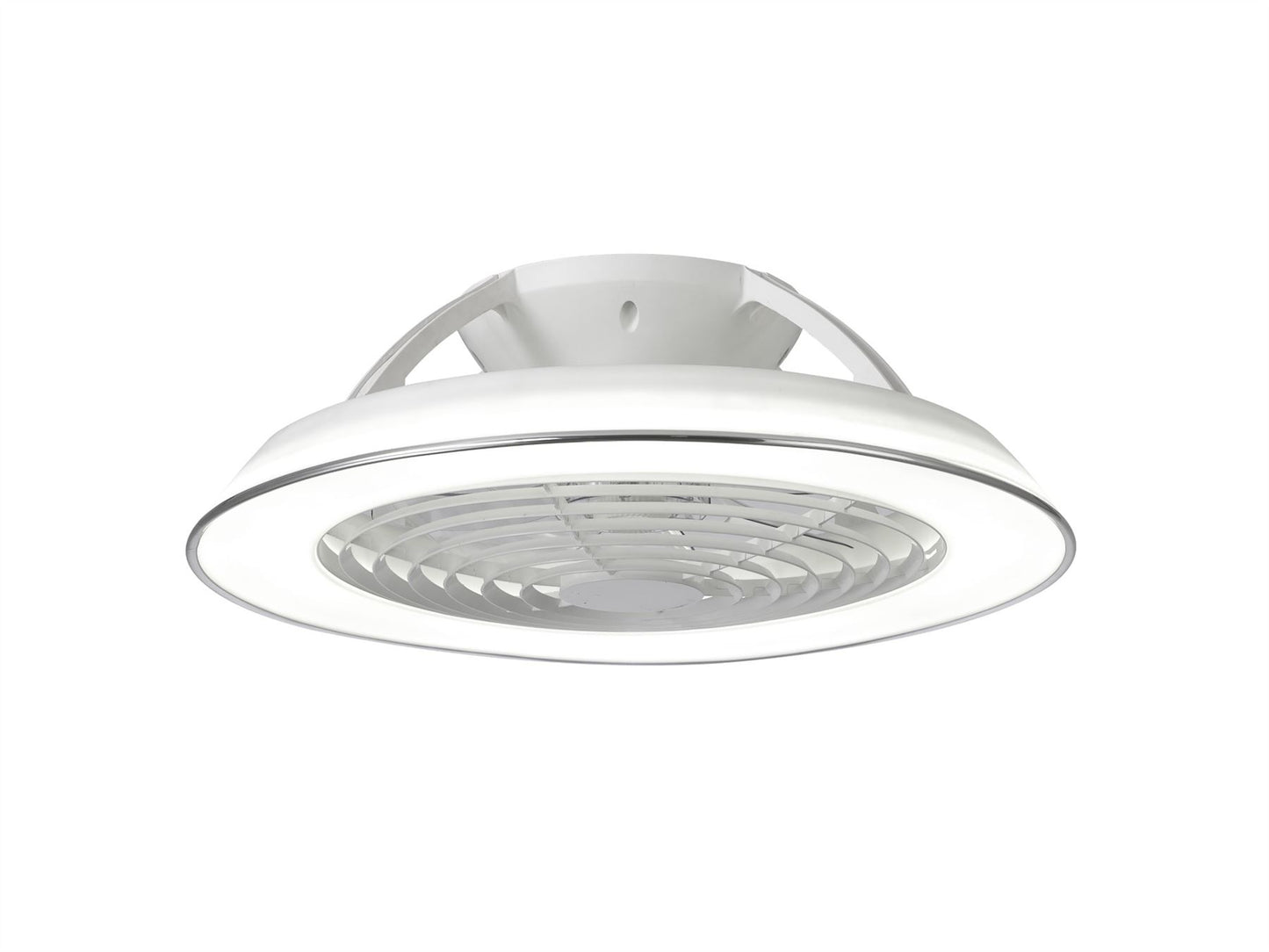 Samoa 60cm 70W LED Dimmable Ceiling Light With Built-In 35W DC Reversible Fan, White Finish c/w Remote Control, 5900lm