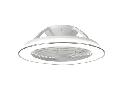 Samoa 60cm 70W LED Dimmable Ceiling Light With Built-In 35W DC Reversible Fan, White Finish c/w Remote Control, 5900lm