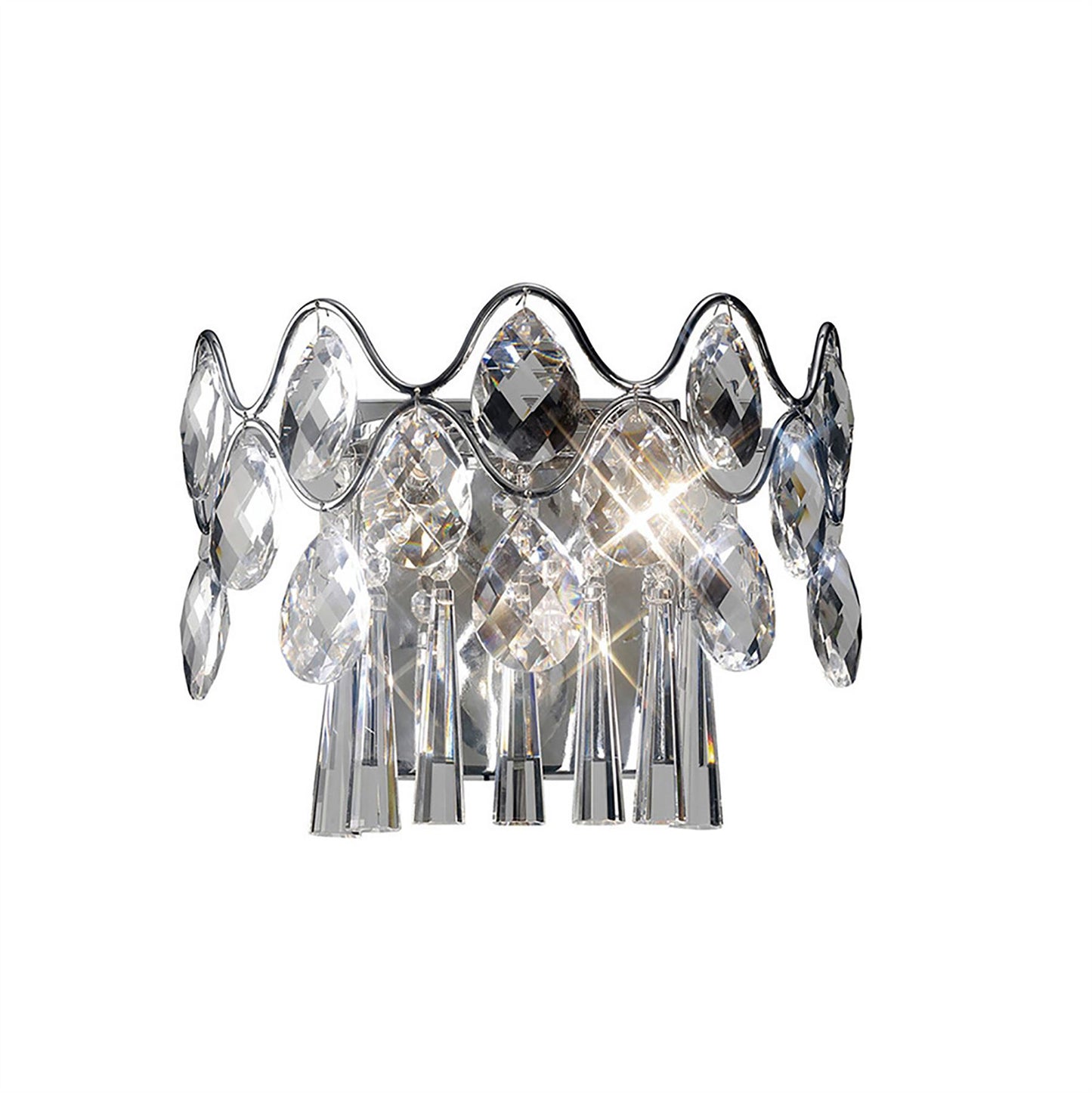 Diyas Kenzie Wall Light Switched 2 Light G9 Polished Chrome/Crystal - IL31060/G9
