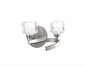 Mantra Ice Wall Light Switched 2 Light G9 ECO, Satin Nickel