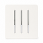 Trendi 3 Gang 2 Way Rocker Single Plate Tactile Light Switch Matt White - ART-SS6MWH