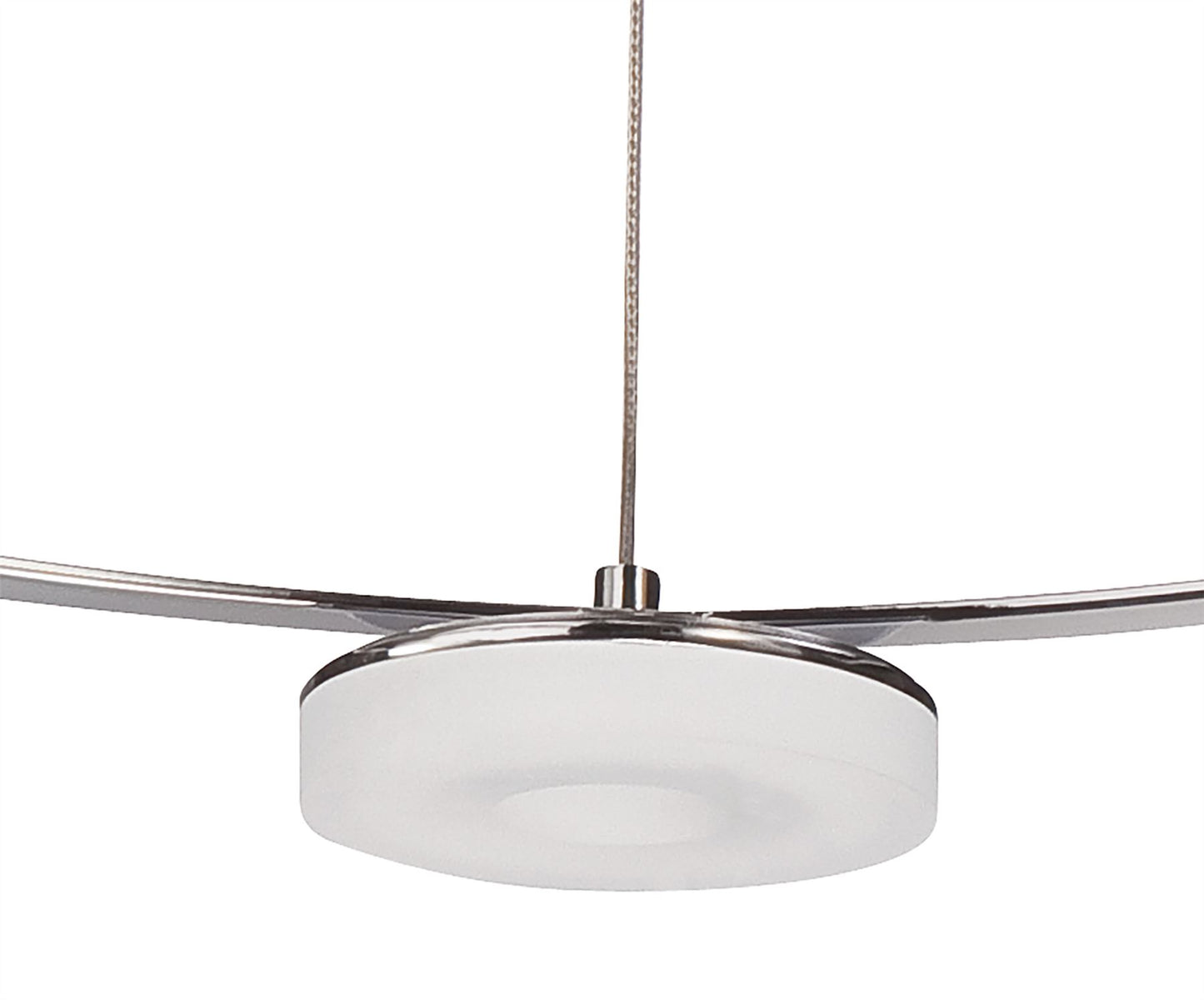 Mantra Fusion Nimbus 60cm Pendant 5 Light 25W LED 3000K, 2200lm, Polished Chrome/Frosted Acrylic, 3yrs Warranty