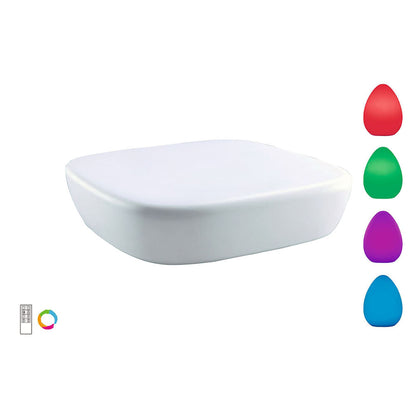 Mantra Pao Table Rechargeable LED RGB Outdoor IP65, Opal White, 3yrs Warranty Item Weight: 16.3kg Furniture