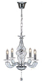 Diyas Santo 52cm  4 Light E14 Polished Chrome/Crystal Ceiling Pendant Light Fitting