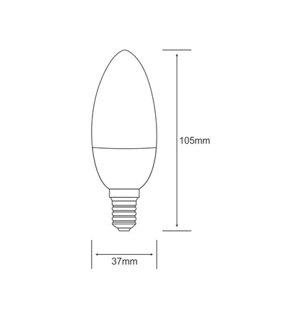 Luxram Extra Mini Sup Candle Extra Mini Supreme Candle E14 7W Natural White 4000K Compact Fluorescent Compact