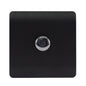 Trendi 1 Gang 2 Way 150w LED Dimmer Screwless 10 Amp Wall Light Switch in Matt Black - ART-LDM150WMBK