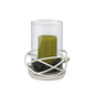 Diyas Home (DH) Oriana Candle Holder 9Cm White/Clear Glass Art