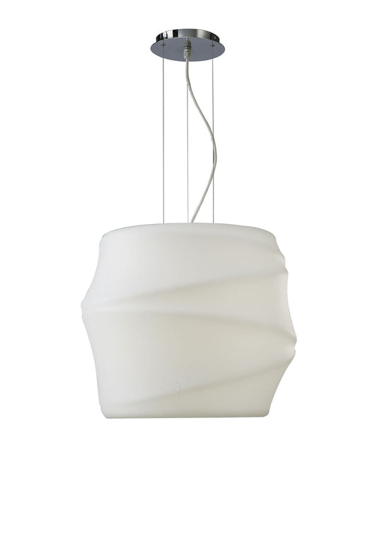 Mantra Bambu 57cm Pendant 1 Light E27 Outdoor IP44, Opal White