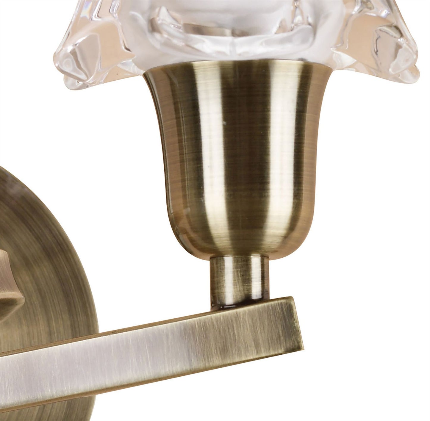 Mantra Alaska GU10 Wall Light Switched 2 Light L1/SGU10, Antique Brass, CFL Lamps INCLUDED