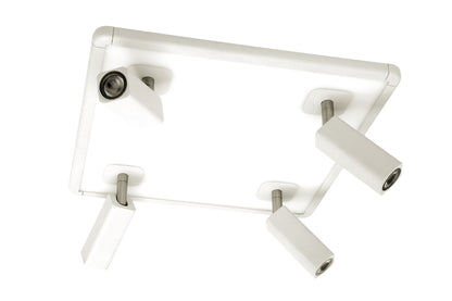 Mantra M5251 Ibiza Ceiling Light 4 Head with Backlit Light 4x5W+20W LED Square White, 3000lm, 4000K, 3yrs Warranty