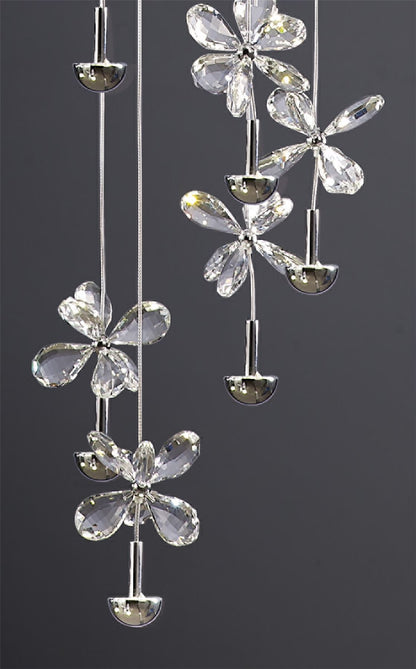 Diyas Aviva 60cm  20 Light 4000K LED Polished Chrome/Crystal Ceiling Pendant Light Fitting